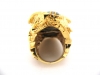 A Massive Gold and Abalone Pearl Ring, c1970-5
